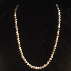 Silver NAPIER beaded necklace 15”